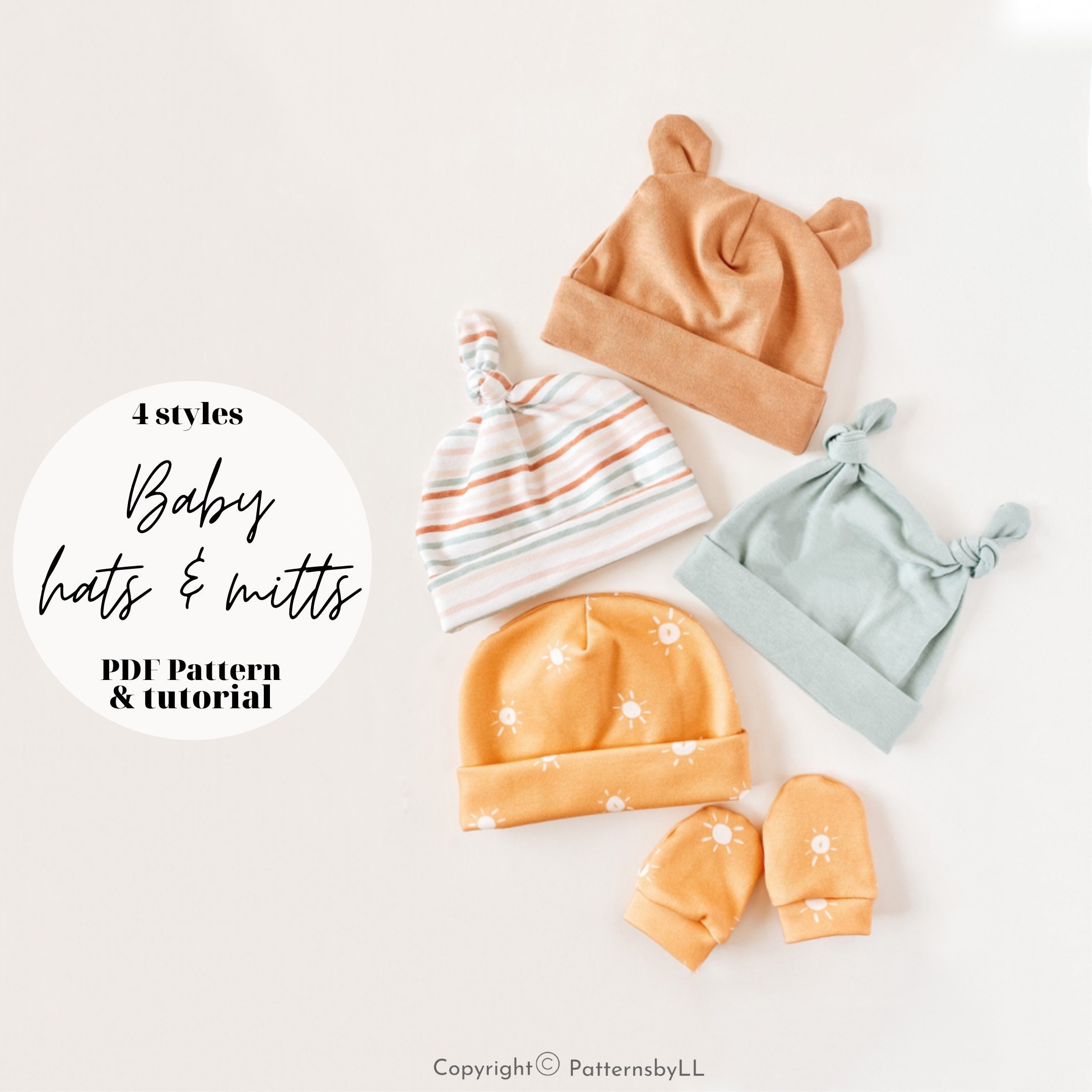 Easy baby hat PDF sewing pattern Baby hat sewing patterns | Etsy