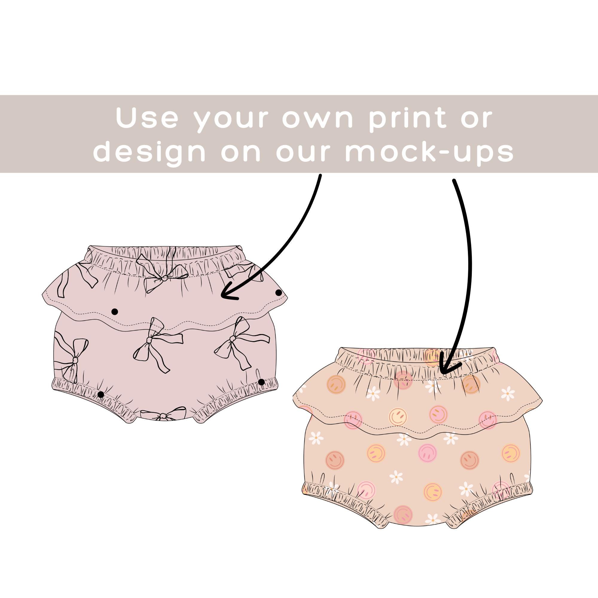 Mock up for Baby Ruffle Bloomers Mockup, Baby Bloomers Mockup Overlay ...