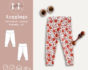 Simple kids Leggings PDF Sewing pattern, Leggings for girls, Leggings sewing pattern, Easy sewing pattern for kids, Simple leggings pattern