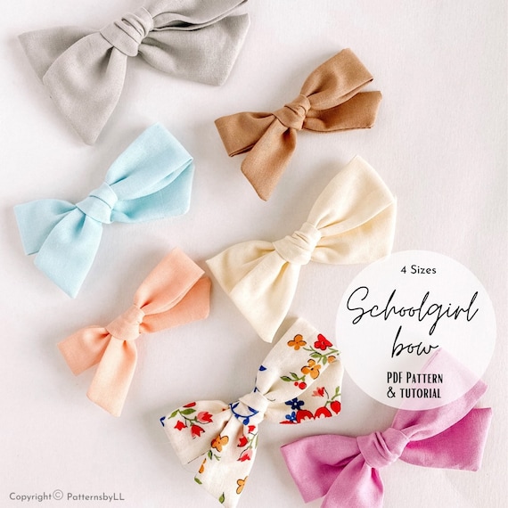 Hair bow sewing pattern Girls hair bow sewing pattern Baby Etsy