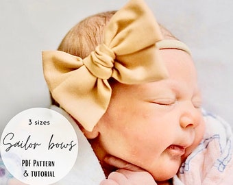Baby bow sewing pattern, Baby bow PDF pattern, Baby bow sewing pattern, PDF pattern baby bow, baby hair bow sewing pattern, pinwheel bow PDF