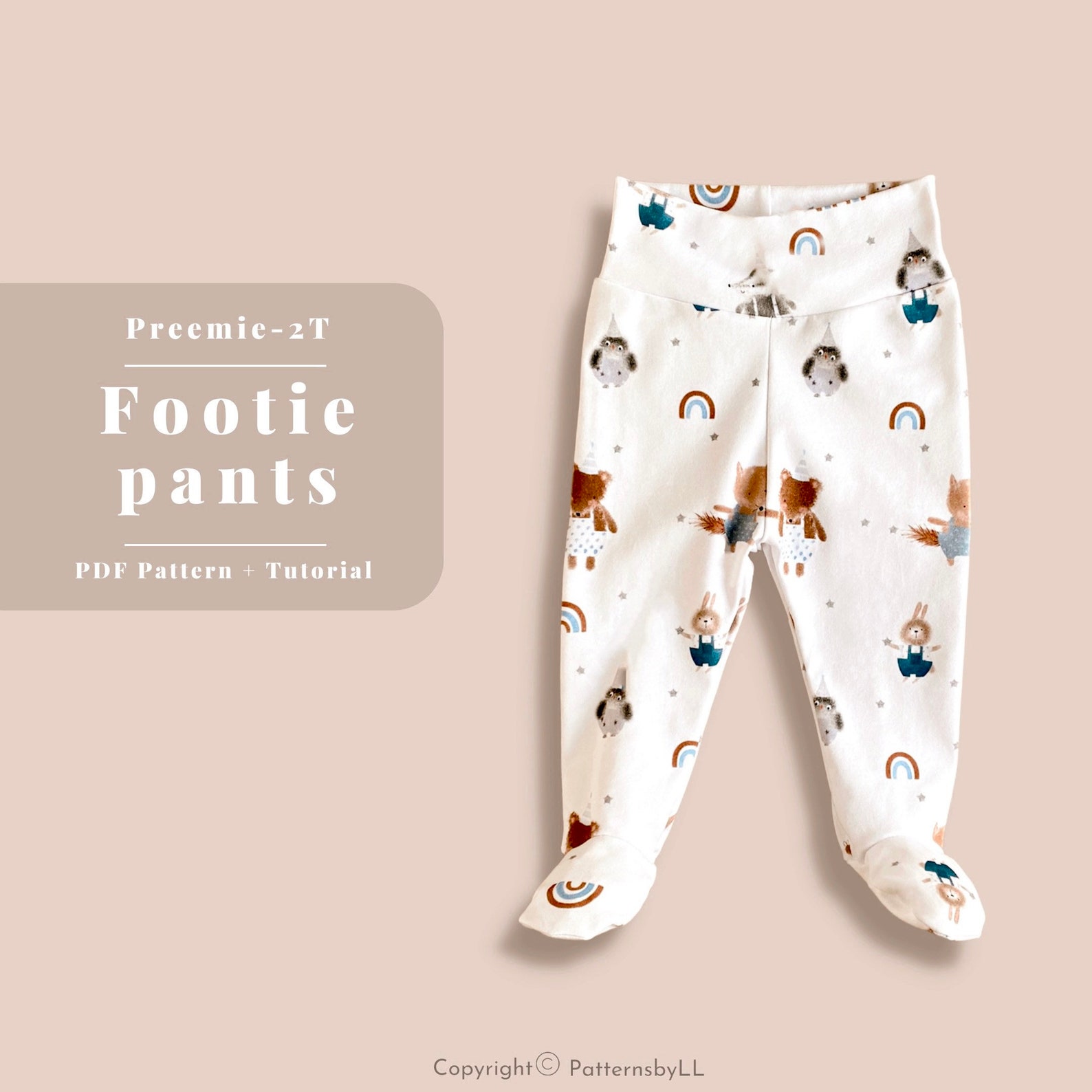 Baby Foot Pants Pattern Baby Footed Pants Baby Foot Etsy