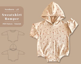 Baby sweater romper sewing pattern, Baby sweater romper pdf, Sweater romper pattern, Toddler sweater romper, Sweatshirt romper, Romper pdf