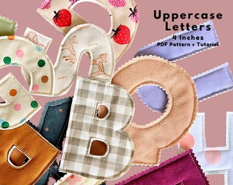 Fabric letter name garland pattern, Letter name garland pattern, Fabric letter garland, Fabric name garland, Fabric garland, Fabric letter