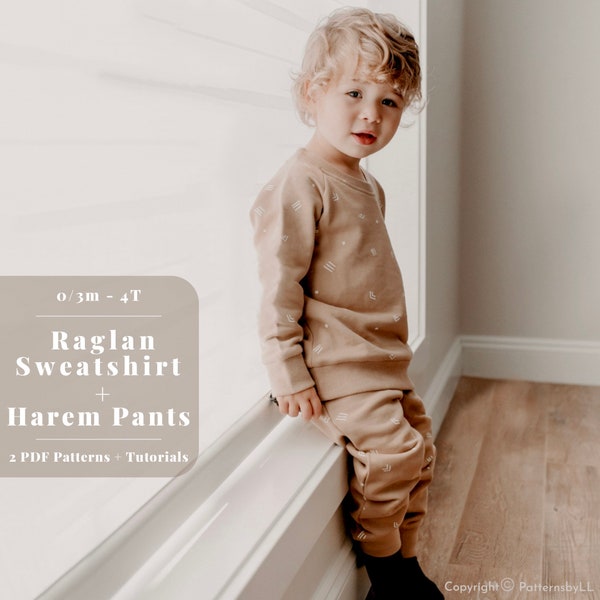 Einfach Baby und Kleinkind Sweatshirt Schnittmuster, Baby Sweatshirt pdf Muster, Kinder Sweatshirt pdf Muster, Kleinkind Sweatshirt Schnittmuster