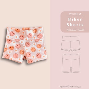 Baby and kids bike short pattern, Baby shorts sewing pattern, Kids bike short pattern, Bike short pattern, Baby bike shorts, Toddler shorts