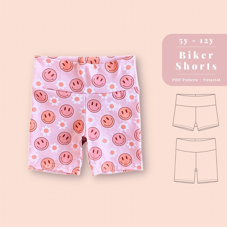 Biker shorts pattern, Kids bike shorts pattern, Biker shorts sewing pattern, Kids bike shorts, Bike shorts pattern, Kids sewing patterns image 1