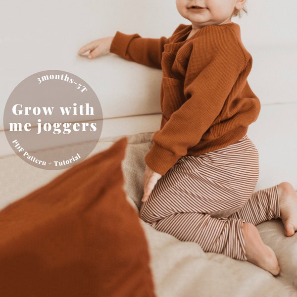 Grow with me pants pattern, Grow with me pattern, Baby pants sewing pattern, Grow with me pants, Baby pants pattern, Kids pant pattern