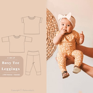 Baby Sewing patterns, Baby legging sewing pattern, Easy legging PDF sewing pattern, baby and kids sewing pattern, Baby pant sewing patterns