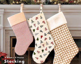 Christmas Stocking Sewing Pattern PDF, DIY Christmas Stocking Pattern, Holiday Stocking Sewing Template, Easy Christmas Stocking Pattern