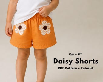 Cotton Shorts Pattern for Children, Simple Shorts Pattern for Kids, Toddler Shorts Sewing Pattern, Kids Cotton Shorts Pattern, Short Pattern