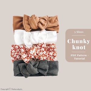 Stretch headband PDF pattern, Baby bow Headband sewing pattern, Baby headband pattern, Stretchy headband PDF pattern, baby headwrap pattern