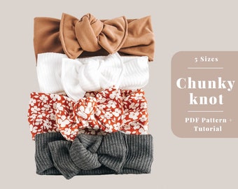 Stretch headband PDF pattern, Baby bow Headband sewing pattern, Baby headband pattern, Stretchy headband PDF pattern, baby headwrap pattern