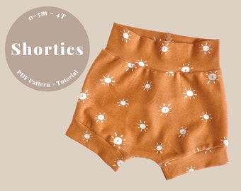 Baby und Kinder Shorts Schnittmuster, Baby Shorts Schnittmuster, Kinder Shorts Schnittmuster, Kleinkind, Baby Shorts Schnittmuster,