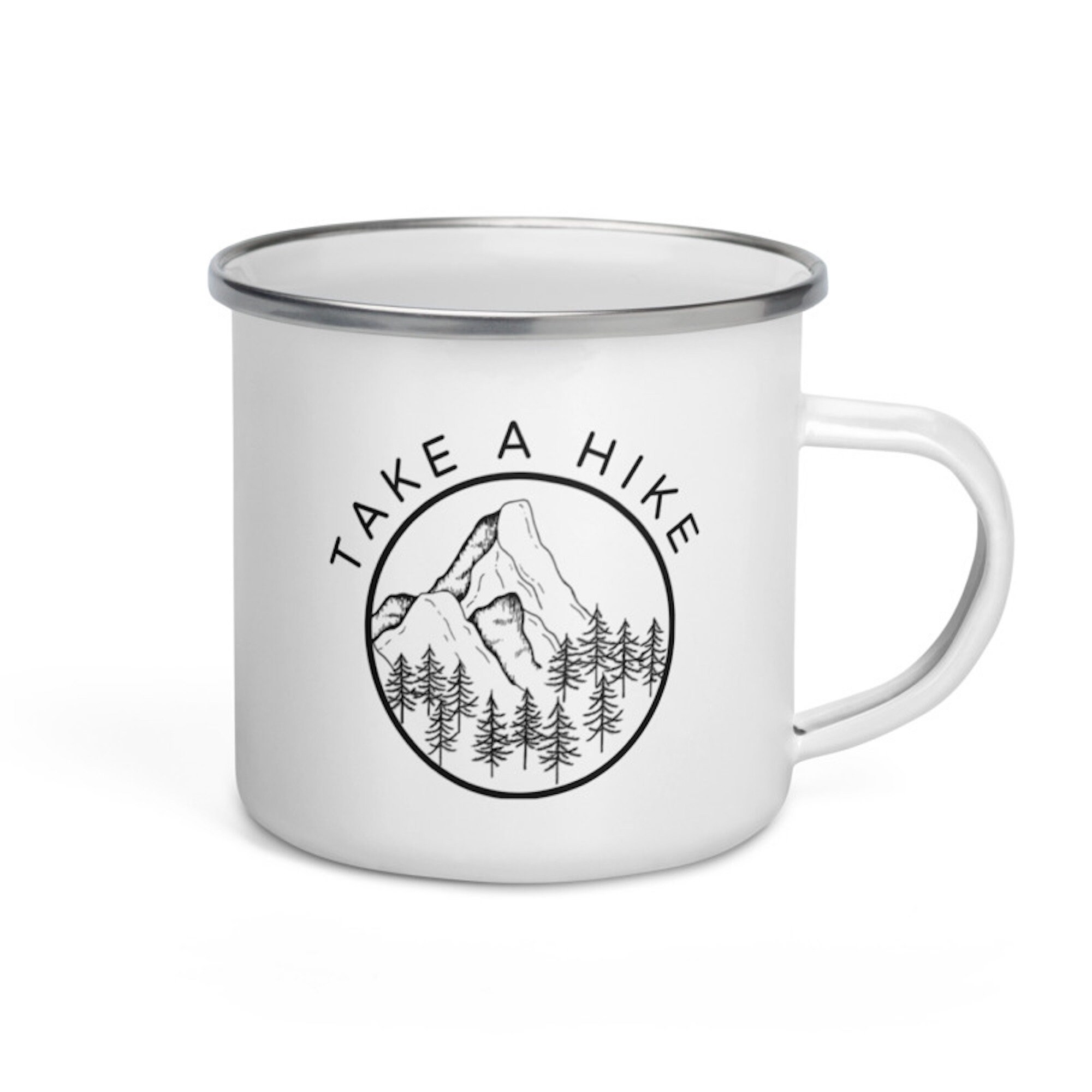 Take a Hike Enamel Mug Hiking Mug Campfire Mug Camping Mug Etsy
