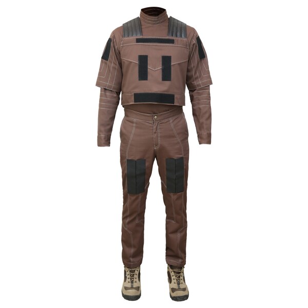 Premium kwaliteit Din Djarin Flight Suit, Mandalorian onderpak met klittenband, Bounty Hunter Jumpsuit, Cosplay Kostuum