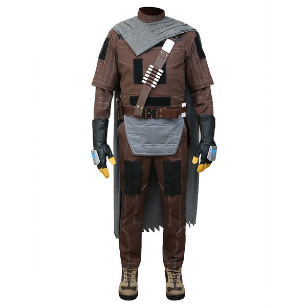 Combinaison de vol Din Djarin de haute qualité, sous-costume mandalorien avec accessoires de costume, ceinture de costume, châle, ceinture et gants pour cosplayers