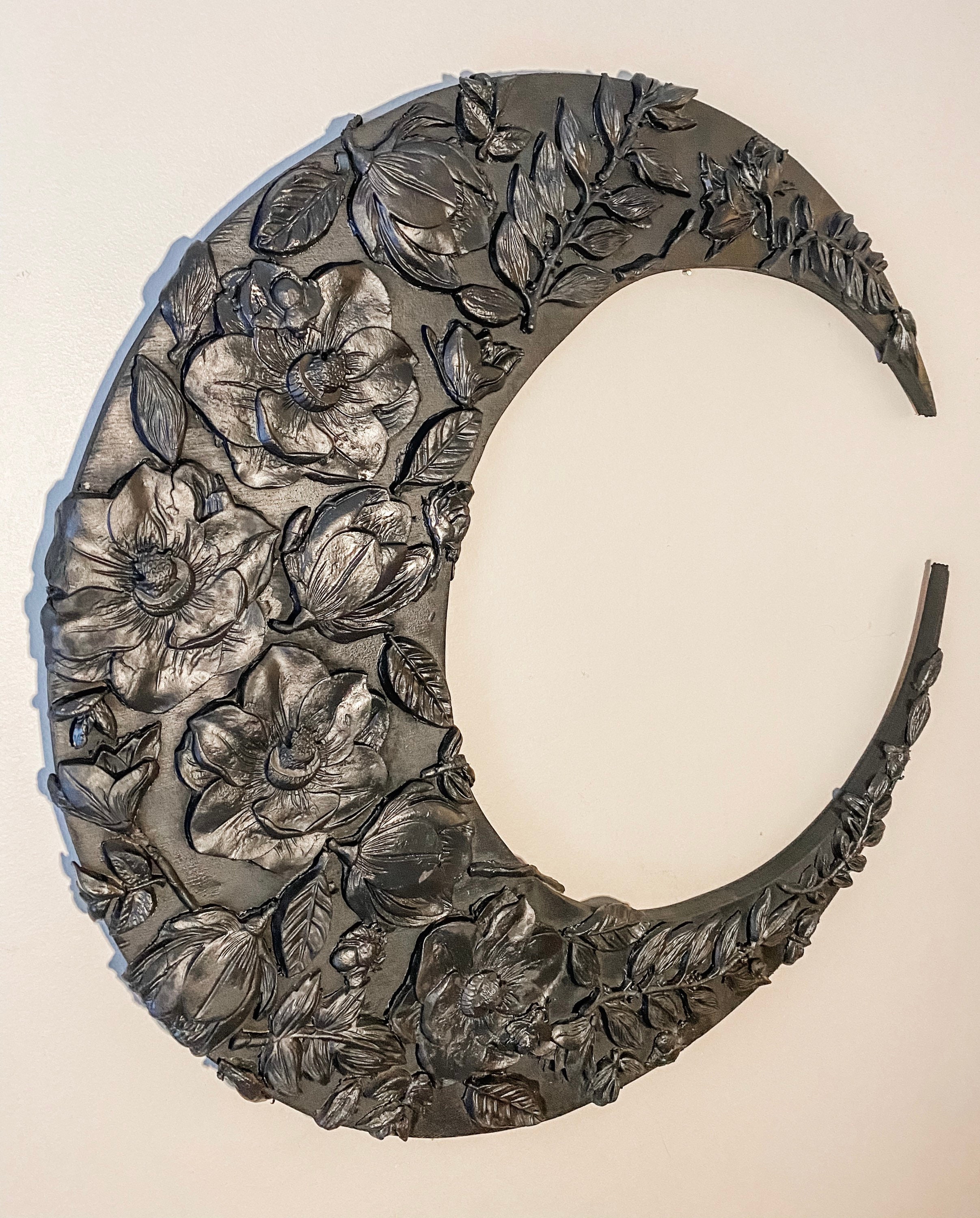 Handmade Floral Crescent Moon Wall Decor Farmhouse Boho Etsy