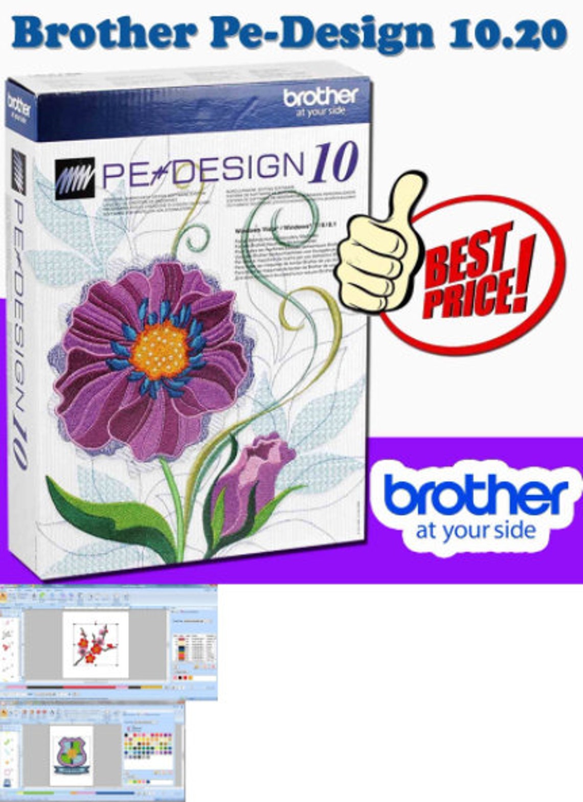 Brother PE Design 10 Digitizing Embroidery Full Software 2021 Etsy