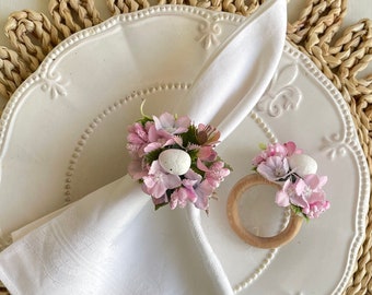 Easter napkin rings Floral napkin rings Spring napkin rings