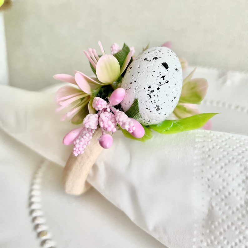 Easter Napkin Rings Floral Napkin Rings Spring Napkin Rings Etsy
