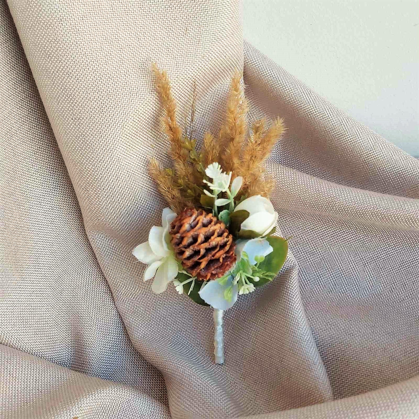 Sage Green Boutonniere for Men Winter Boutonniere | Etsy