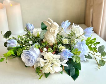 Easter flower arrangement Easter centerpiece Easter bunny centerpiece Easter arrangement