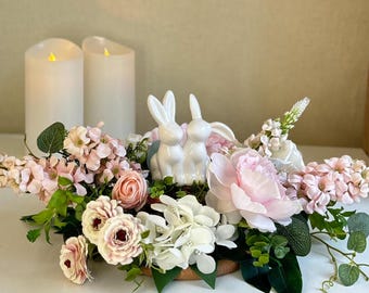 Easter flower arrangement Easter centerpiece Easter bunny centerpiece Easter arrangement