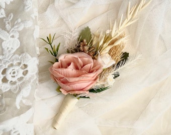 Flower boutineer Corsage and boutonniere set