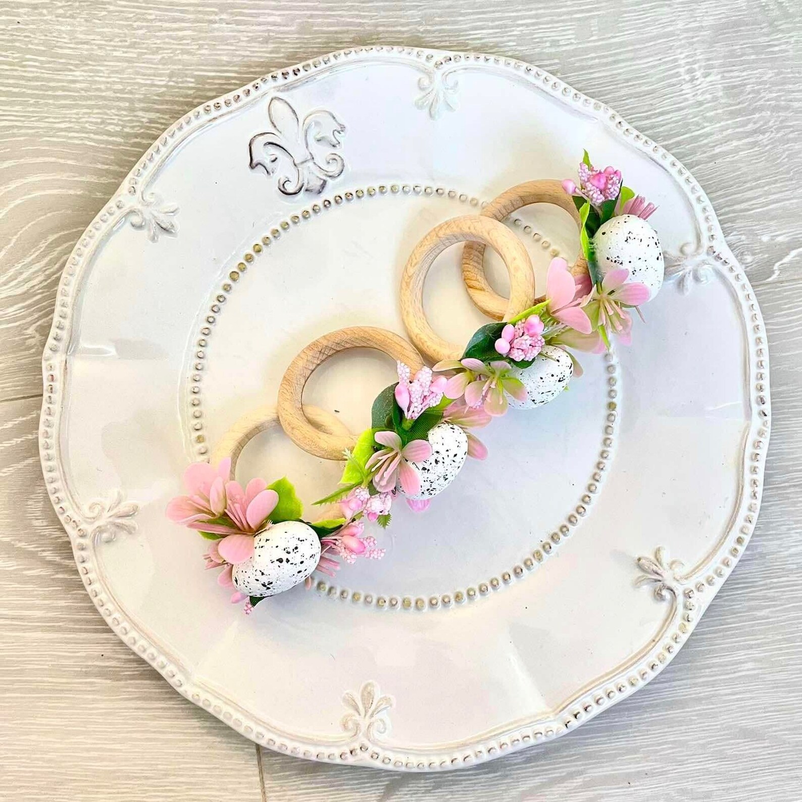 Easter Napkin Rings Floral Napkin Rings Spring Napkin Rings - Etsy