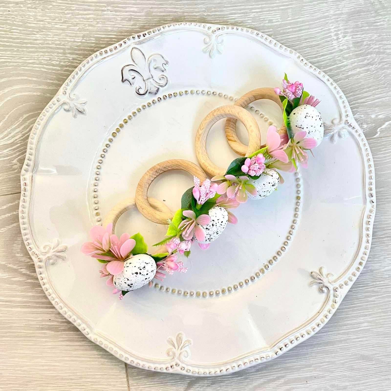Easter Napkin Rings Floral Napkin Rings Spring Napkin Rings Etsy