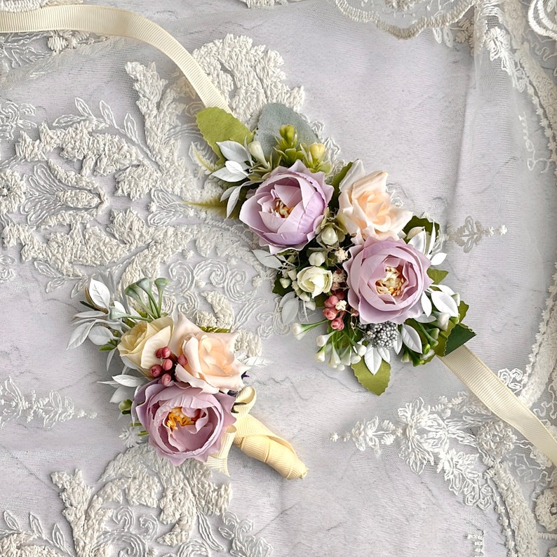 BIANCA SPOSO CORPETTO Bianco Fiore All'occhiello Per Matrimonio Da Uomo