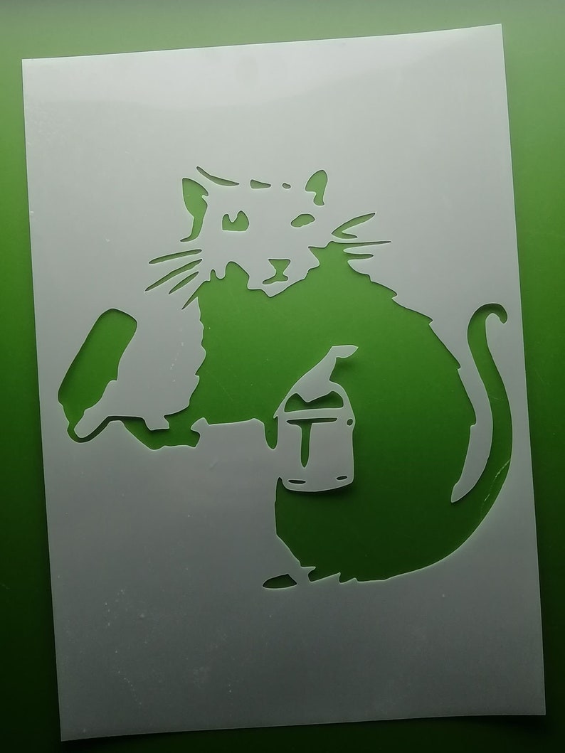 Plantillas Banksy De Mylar De 190 Micras - Stencils Para Arte Urbano Y Personalización