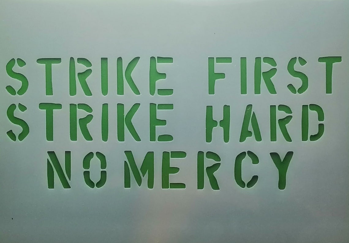 DIDACUT Cobra Kai Motto Stencil MYLAR Sheet 190 Micron Etsy