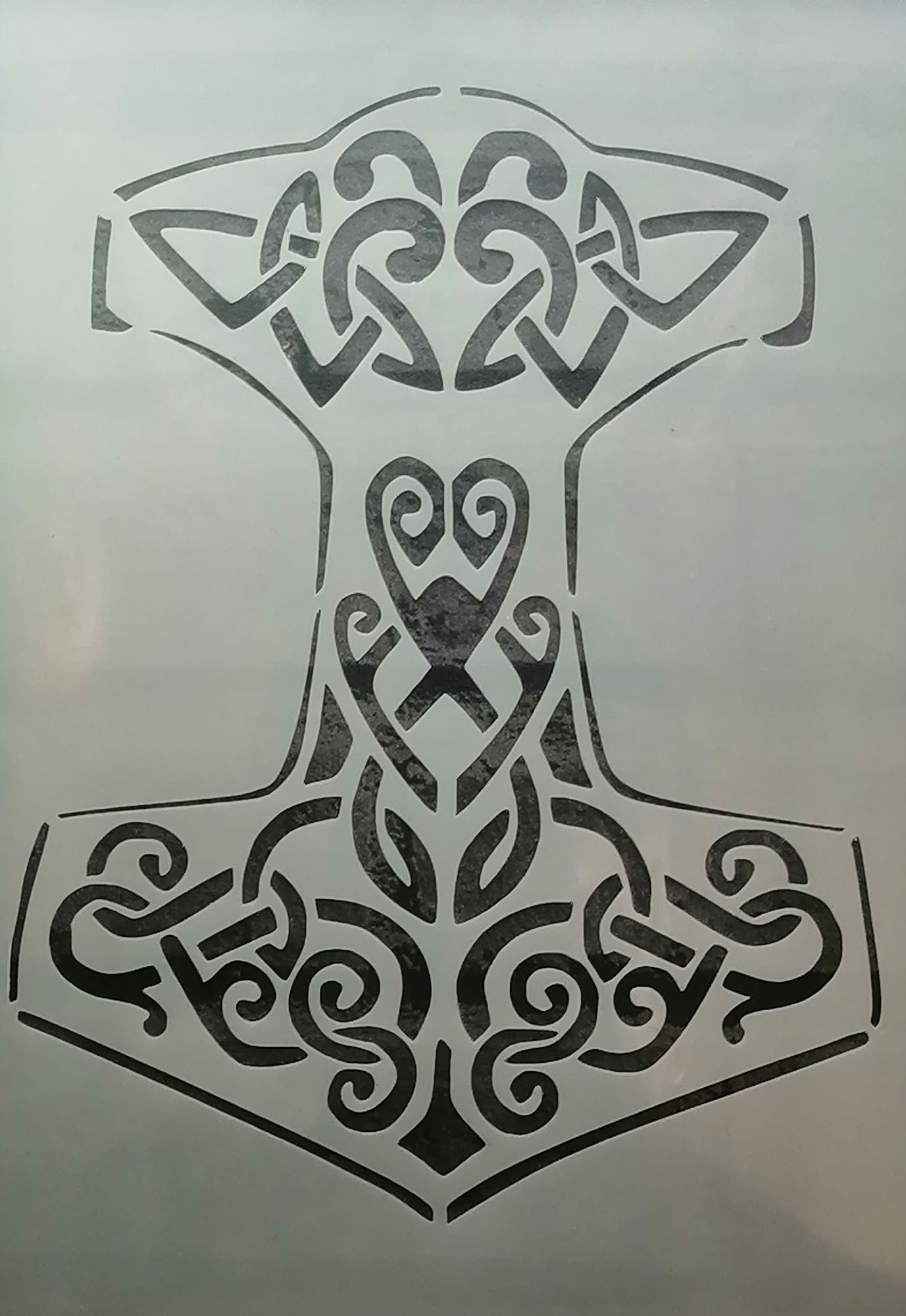 Thor Hammer Stencil