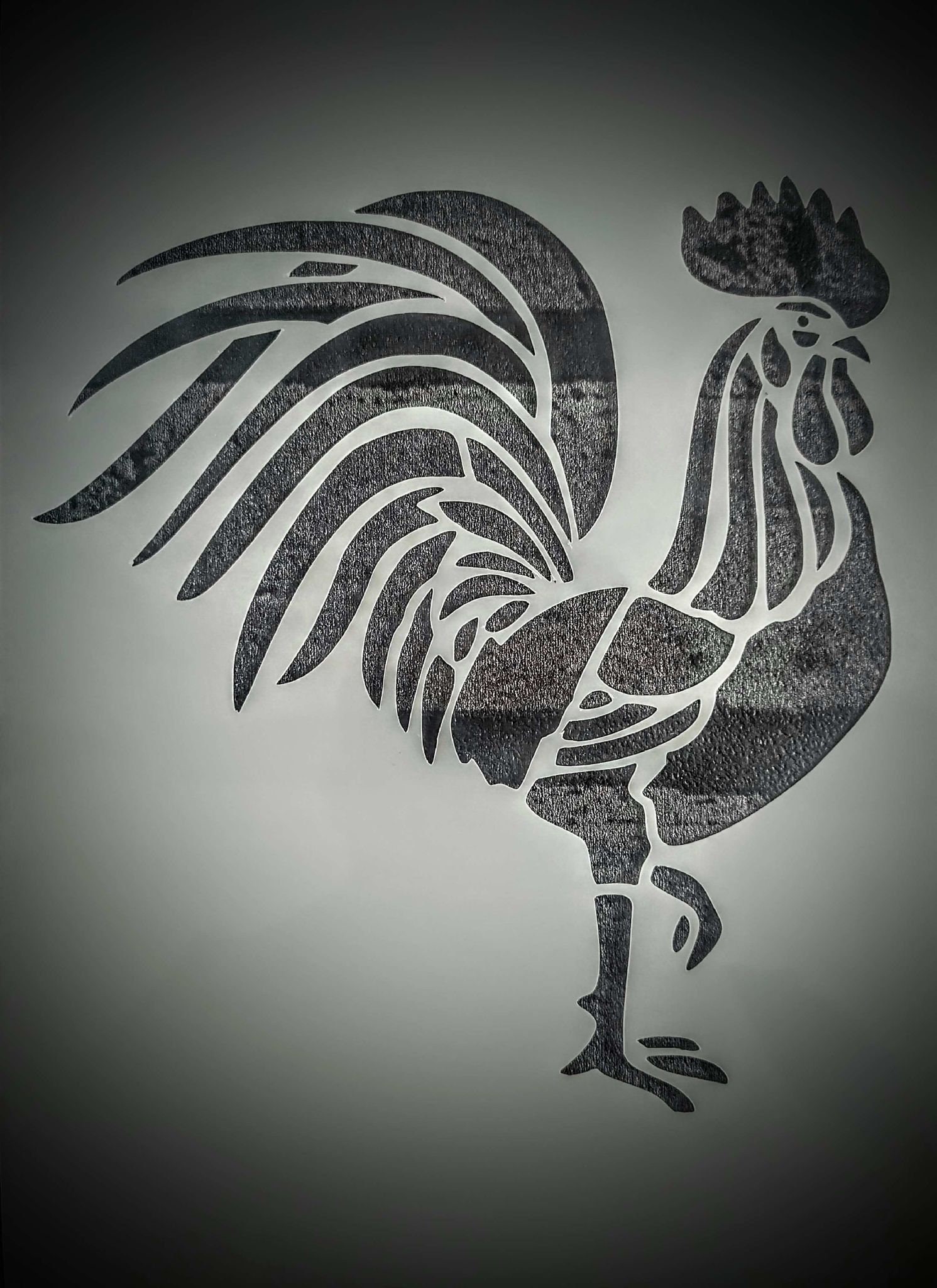 DIDACUT French Gallic Rooster France Symbol Stencil MYLAR Sheet 190
