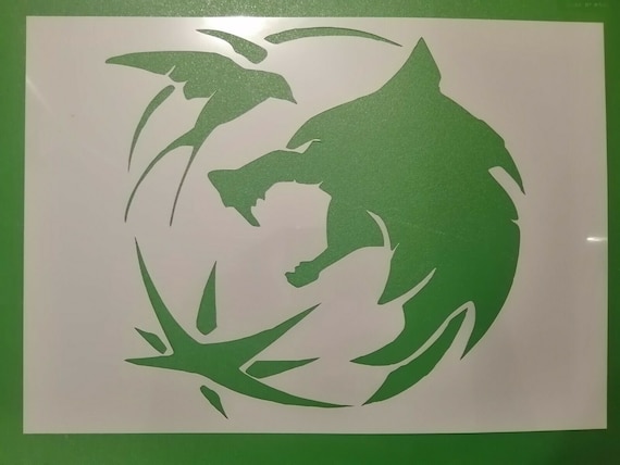 DIDACUT The Witcher Symbol Geralt of Rivia Fenrir Stencil | Etsy