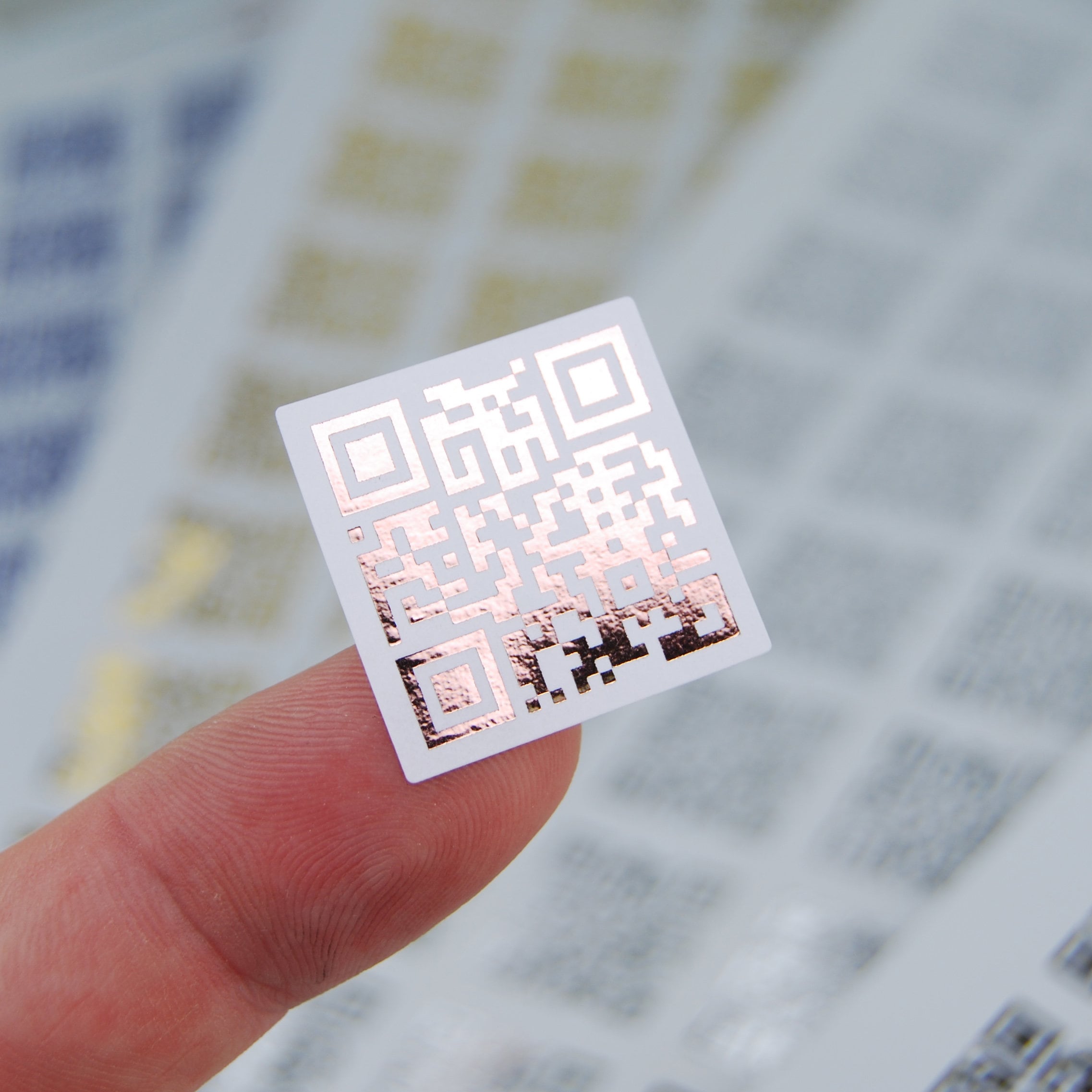 Metallic QR Code Stickers Custom QR Code Barcode Sticky Foil Etsy Canada