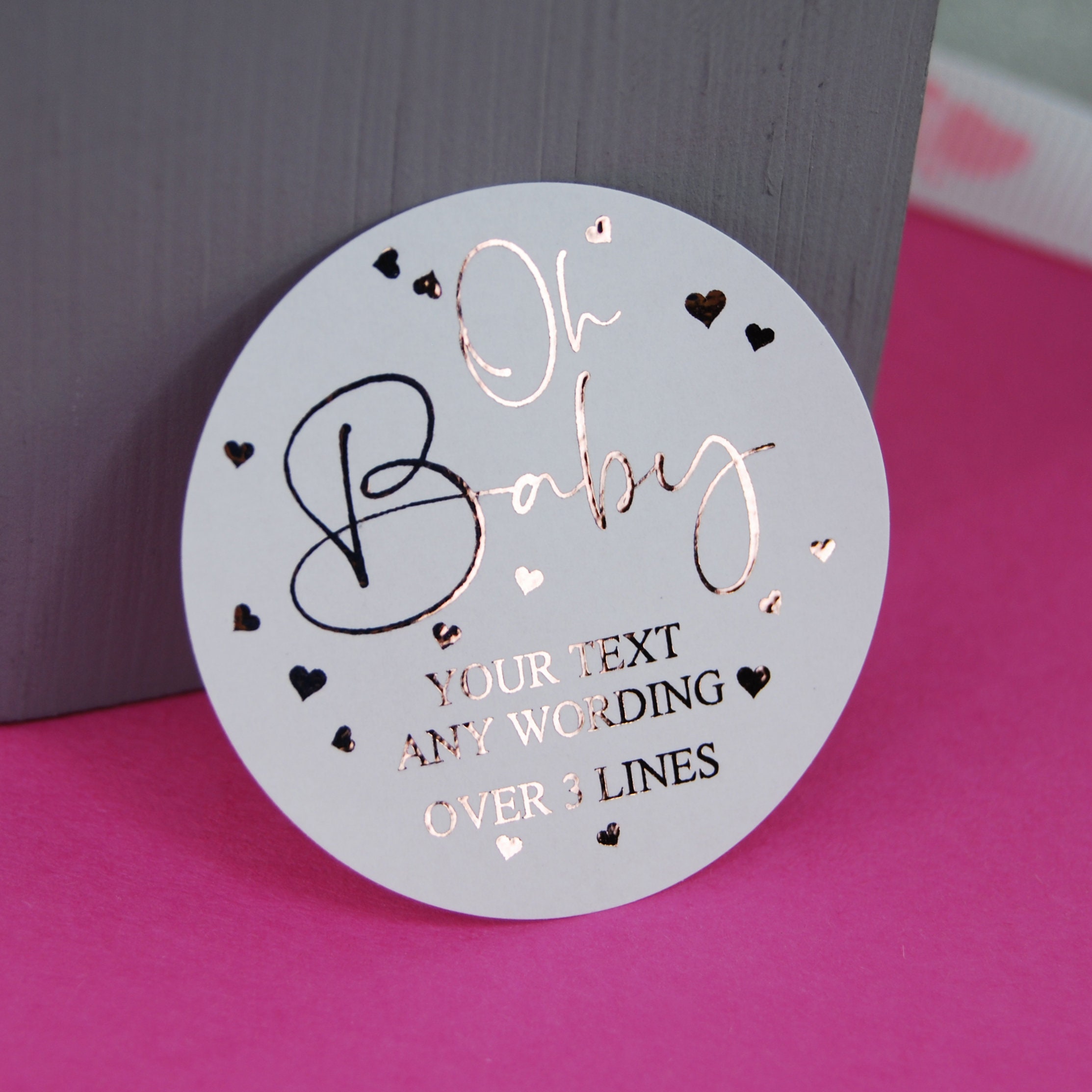 Oh Baby Stickers. Personalised Baby Shower Labels for Party Etsy UK