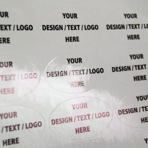 Clear Transparent Oval Sticker Labels Custom Made Luxury - Etsy