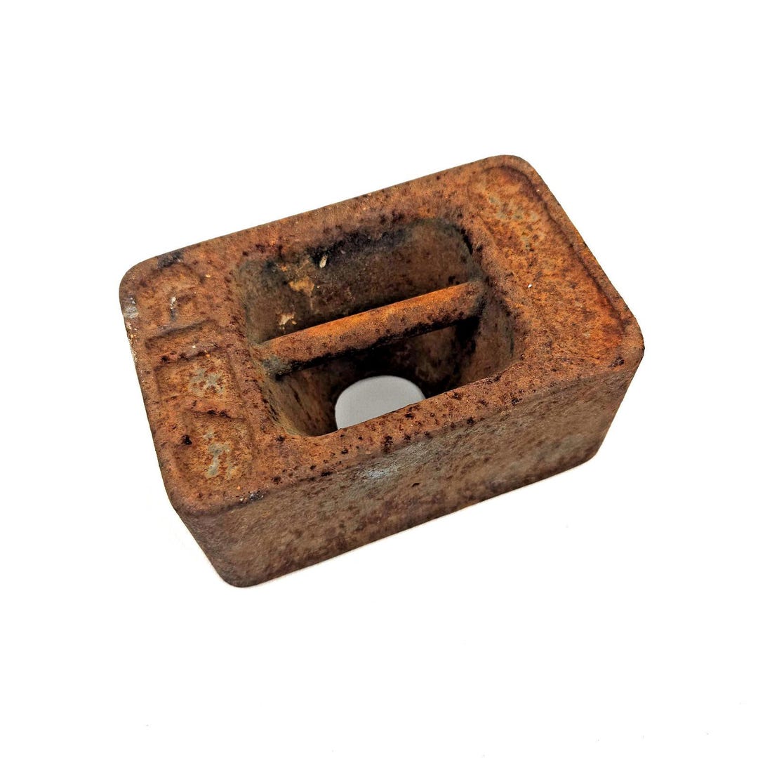 Paperweight Rustic Vintage Cast Iron 7 Lb Weight Rectangle Bar Door Stop Paperweight ...
