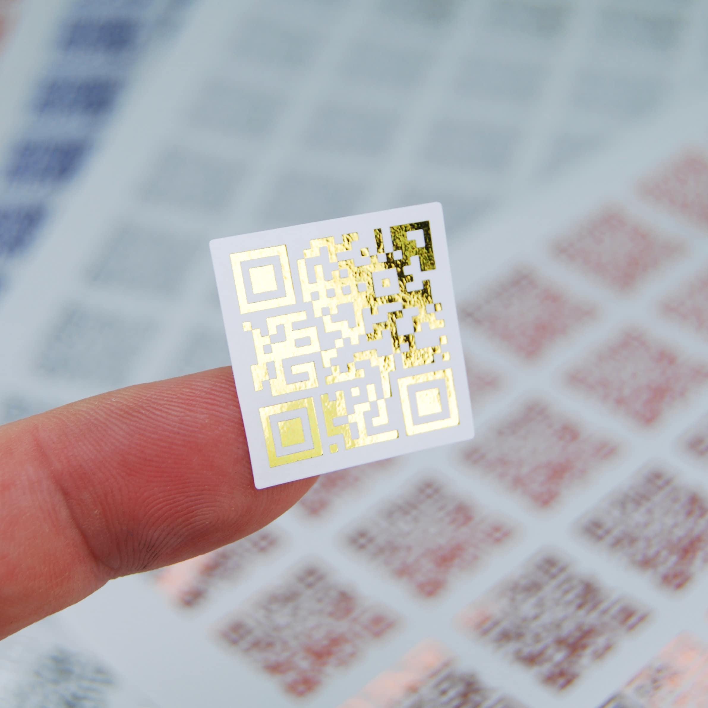 Metallic QR Code Stickers Custom QR Code Barcode Sticky Foil Etsy Canada