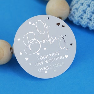 Oh Baby Stickers. Personalised Baby Shower Labels for Party Bags ...