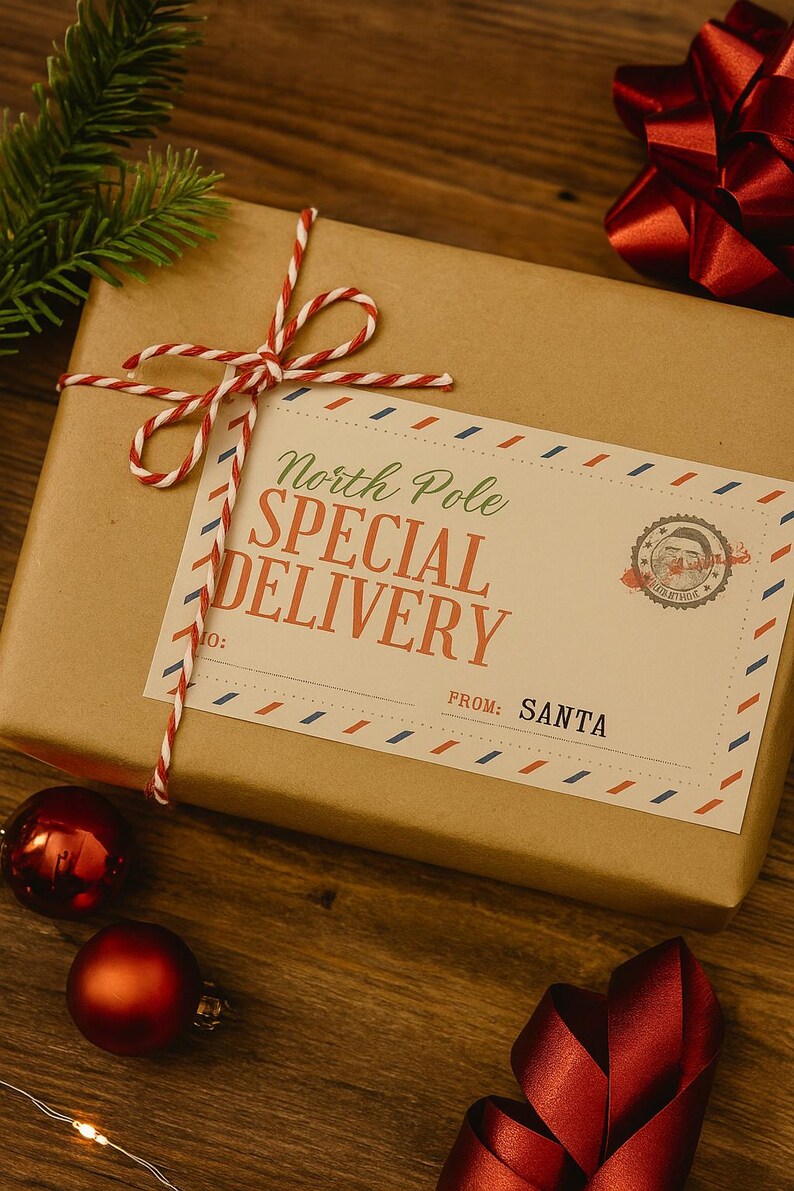 Editable Santa Gift Tags – Printable PDF + Canva Template - Etsy