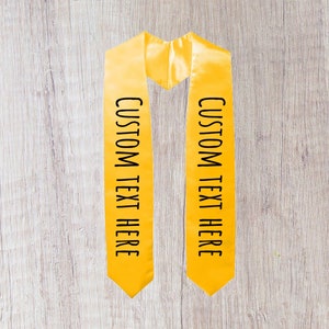 CUSTOM GRADUATION SASH - embroidery - custom sash - graduation - add club, flag, initials, school, class, major