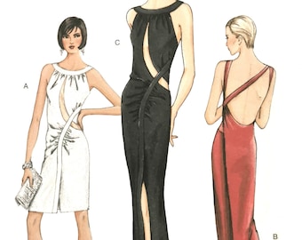 Vintage Evening Prom Cocktail Vogue 7436 Dress Pattern PDF Digital Download A4 And US LETTER Size Print At Home Size 14, 16, 18 Bust 36"-40"