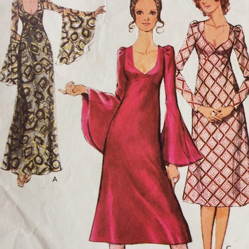 Vintage 1970s Style Dress Pattern 2978 PDF Instant Digital - Etsy Australia