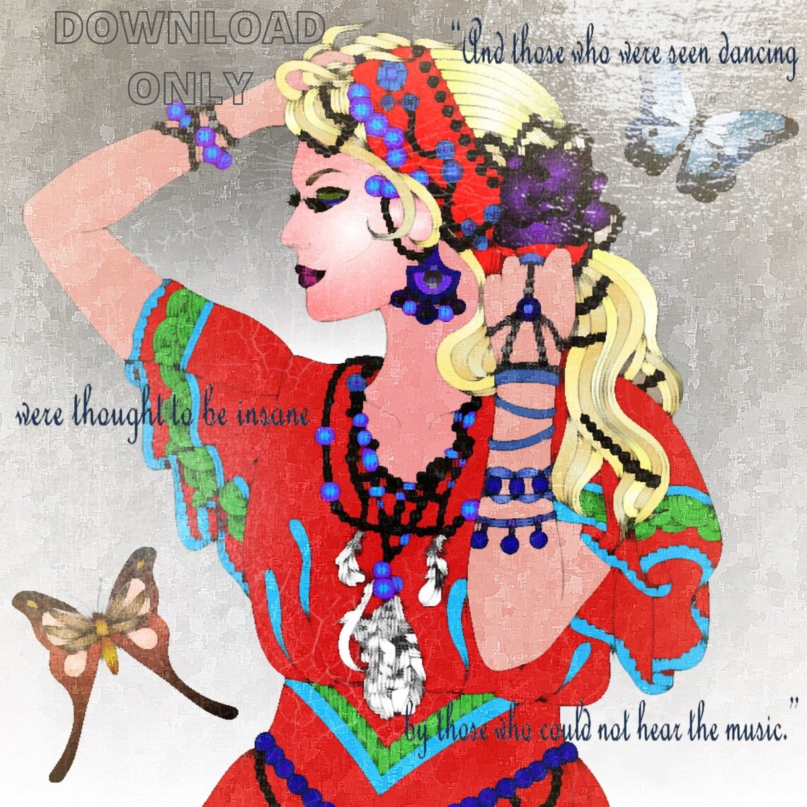 12x12 Gypsy Spirit free spirit downloadable Etsy