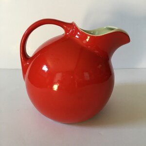 Vintage Round Red Pitcher