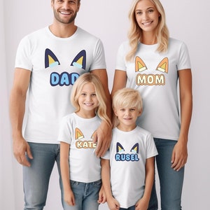 Custom Blue dog T-Shirt or Baby Bodysuit - T-Shirt - Babies T-Shirt - Kids T-Shirt - Baby Bodysuit - Personalized Blue y tshirt
